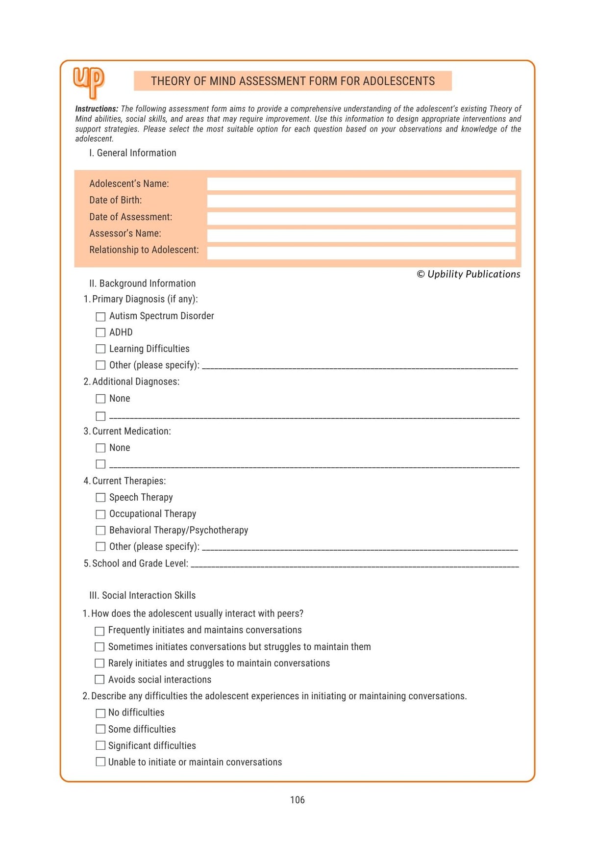 Theory of Mind for Autistic Adolescents