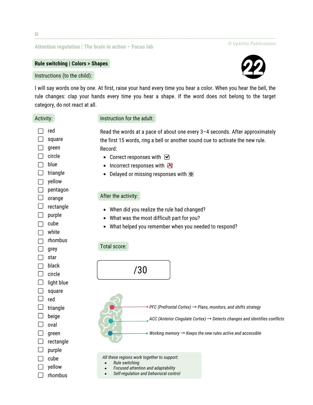 Executive Functions - Intervention Strategies | 6-12 years old