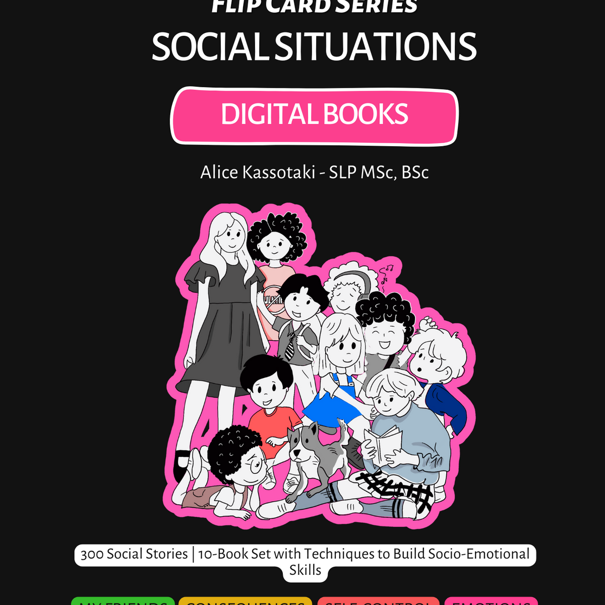 Social Situations | 300 Social Stories – Flip Card Series | SET OF