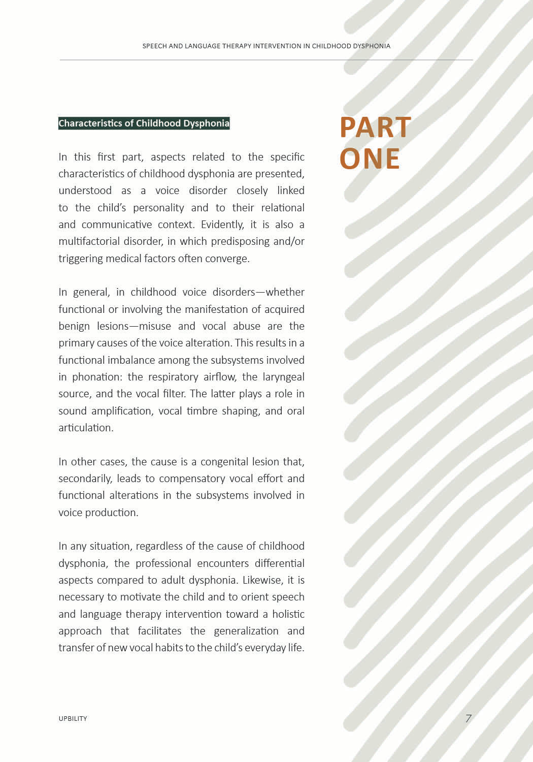 Speech and Language Therapy Intervention in Childhood Dysphonia