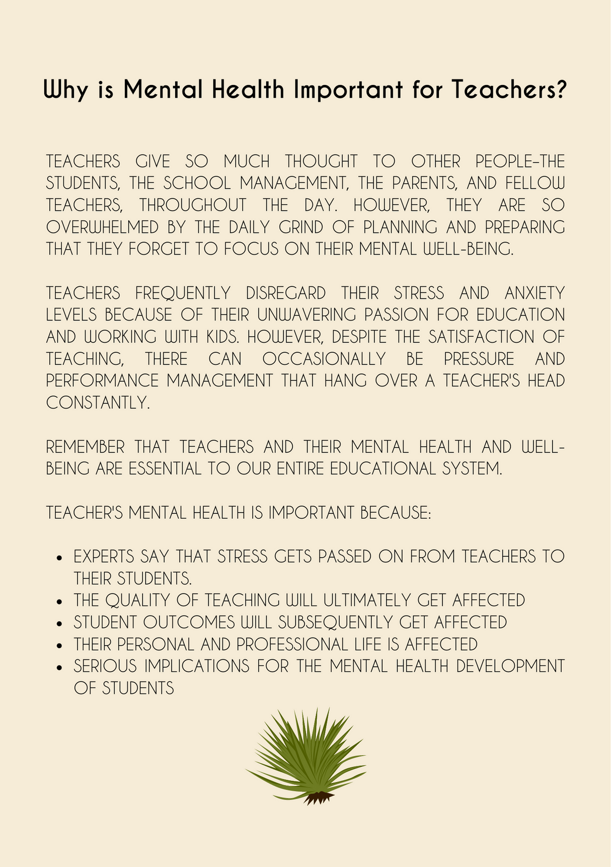Mental Health Journal for Teachers