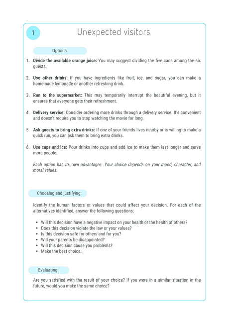 Social situations for autistic adolescents