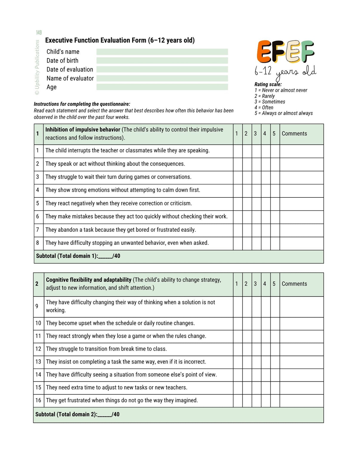 Executive Functions - Intervention Strategies | 6-12 years old