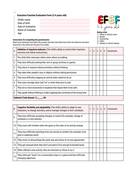 Executive Functions - Intervention Strategies | 3-6 years old