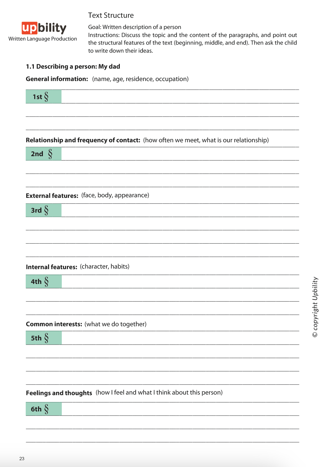 Written Language Production | TEXT STRUCTURE, Part A