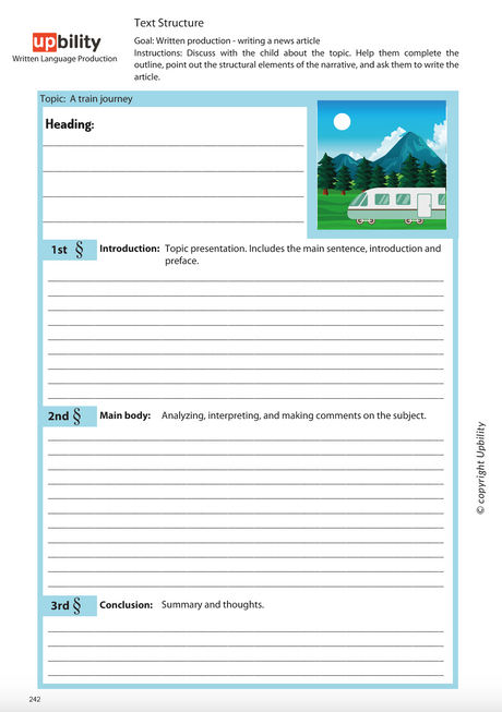 Written Language Production | TEXT STRUCTURE, Part A