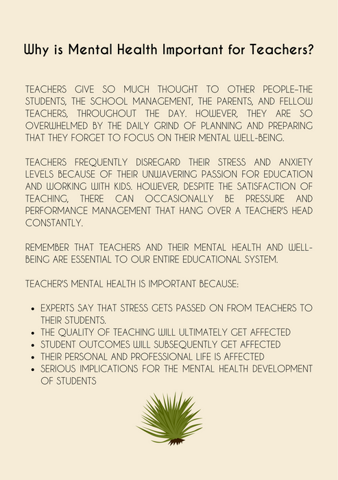 Mental Health Journal for Teachers