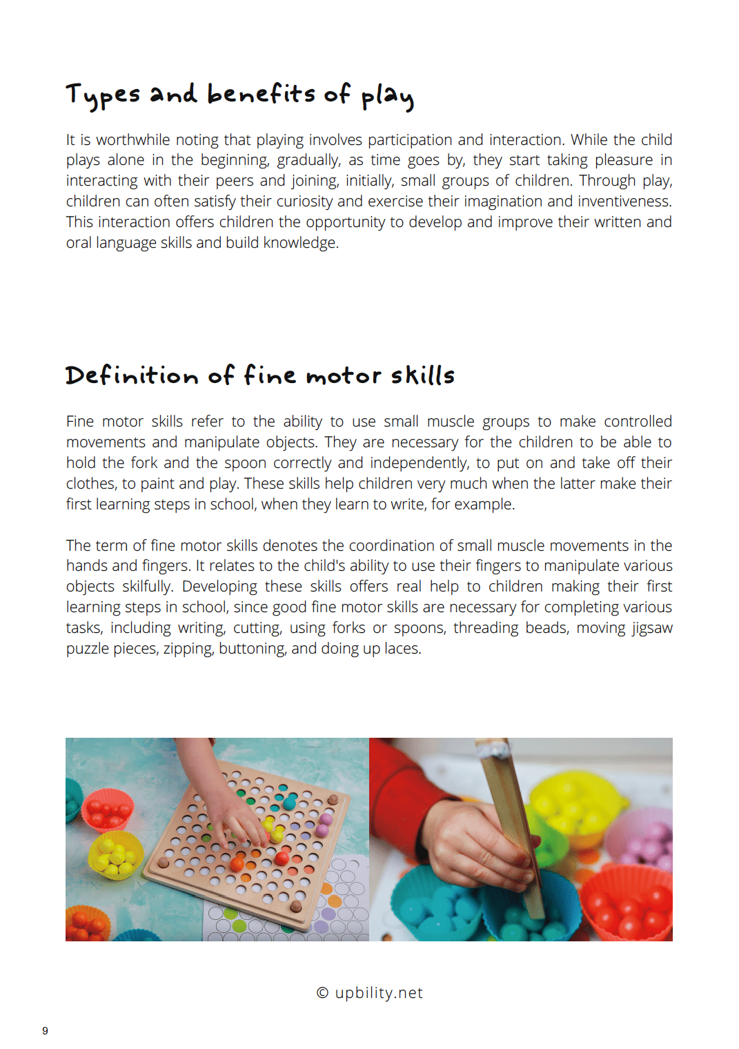 100 activities for developing fine motor skills – Upbility Publications