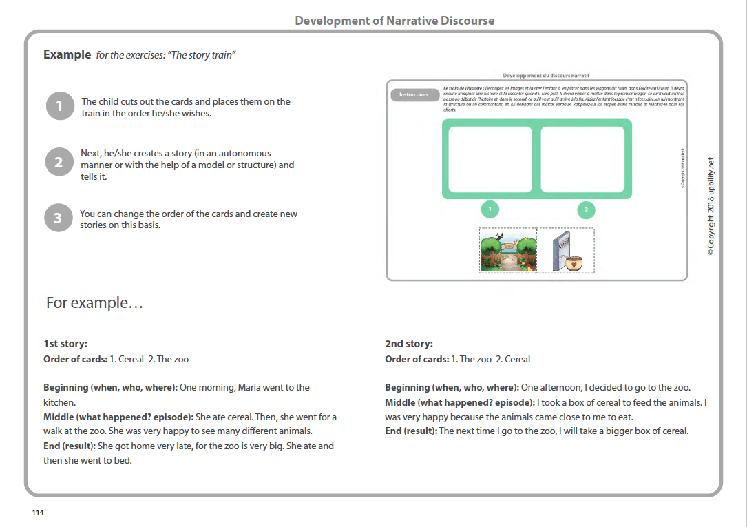 Development of narrative discourse - Upbility EN