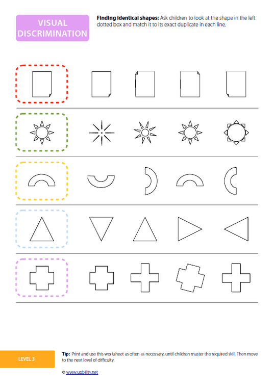 Visual Discrimination Numbers Development of Visual Discrimination — Upbility Publications