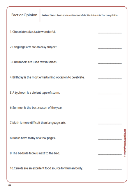 PICTURE CARDS | Fact or Opinion - Upbility EN