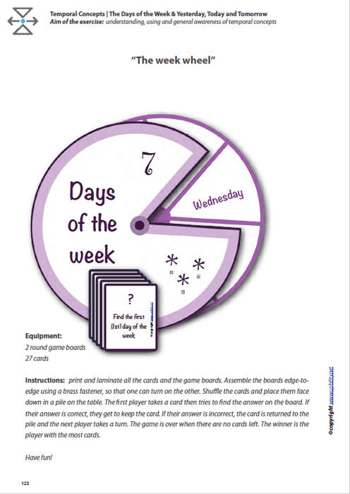 TEMPORAL ORIENTATION | The Days of the Week & Yesterday, Today and Tomorrow - Upbility EN