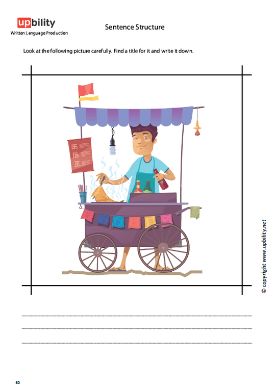 Written Language Production | SENTENCE STRUCTURE — Upbility Publications